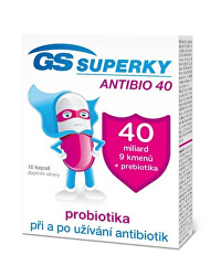 GS Superky Antibio 40, 10 kapslí - SLEVA - KRÁTKÁ EXPIRACE 31. 10. 2022