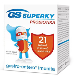 GS Superky probiotiká 60 + 20 kapslí