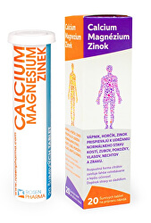 Rosen Calcium Magnesium Zinok 20 šumivých tabliet