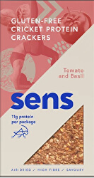 SENS Protein bezlepkové krekry s cvrččí moukou - Rajče & Bazalka 50 g
