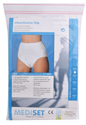 Inkontinenční dámské kalhotky s širokým měkkým gumovým pasem a velkou nepropustnou PU - membránou