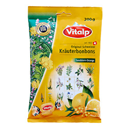 VITALP bylinné bonbony rakytník + pomeranč 200 g
