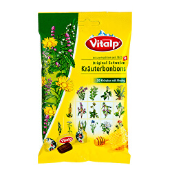 VITALP bylinné bonbony s medem 75 g
