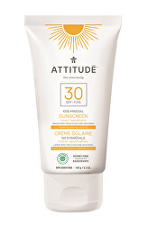 100% ásványi napvédő illatmentes krém  ATTITUDE SPF 30 Tropical illattal 150