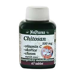 Chitosan 500 mg + vitamín C, škorica, chróm - 67 tabliet