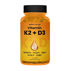 Hnuteľný ENERGY Vitamín K2 + D3 1000 IU 60 kapsúl