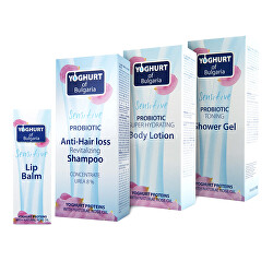 Kosmetický set Probiotikum - tělové mléko, šampon, sprchový gel, balzám na rty