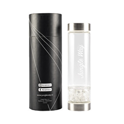Designová skleněná láhev s křišťálem 480 ml