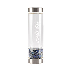 Dizajnová sklenená fľaša s Lapis lazuli 480 ml