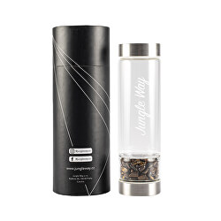 Designová skleněná láhev s tygřím okem 480 ml