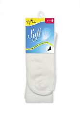 Dámske ponožky so zdravotným lemom vysoké - biele