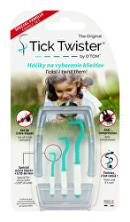 Sada 3 háčků "Tick Twister" na vybírání klíšťat 3 ks