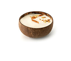 Svíčka v kokosu - vůně Kvetoucí jasmín