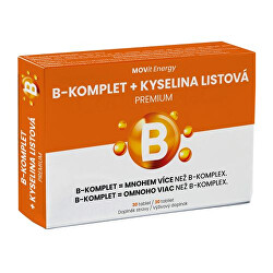 B-Komplet + Kyselina listová PREMIUM 30 tabliet