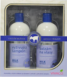 Dárková kazeta Kozí mléko - vyživující šampon a balzám na vlasy