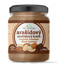 Arašidový krém belgická čokoláda slaný karamel 500 g