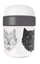 Ekologický dvoupatrový svačinový box Vlci