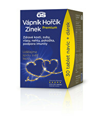 GS Vápnik Horčík Zinok Premium 100 + 30 tabliet edícia 2022
