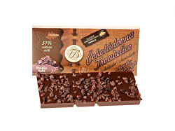Čokoláda mléčná 51% s kakaovými boby 45 g
