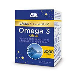 GS Omega 3 citrus 100+70 kapslí