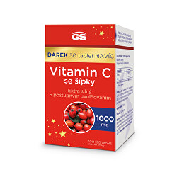 GS Vitamín C 1000 mg so šípkami 100 + 30 tbl.