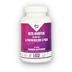 Beta karoten 25 000 m.j. + Panthenol + PABA 90 tob.