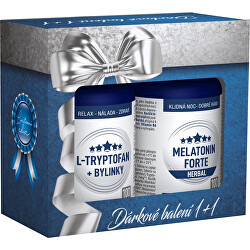 L-Tryptofan + bylinky 100 tablet + Melatonin Forte Herbal 100 tablet