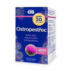 GS Ostropestřec 6500 mg 60 + 20 tablet ZDARMA