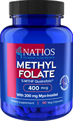 Methyl Folate - Aktivní kyselina listová 400 mcg 90 veganskych kapsli