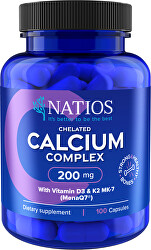 Vápník s vitamíny D3 a K2 MK-7 - 200 mg 100 kapslí