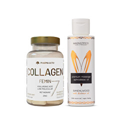Collagen Femin 90 tobolek + Masážní olej Sandalwood 100 ml