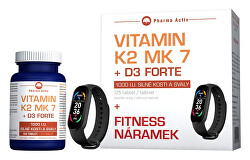 Vitamín K2 MK 7 + D3 Forte 125 tablet + Fitness náramek
