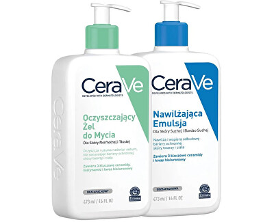 Sada čisticí mycí gel a hydratační emulze 2 x 473 ml