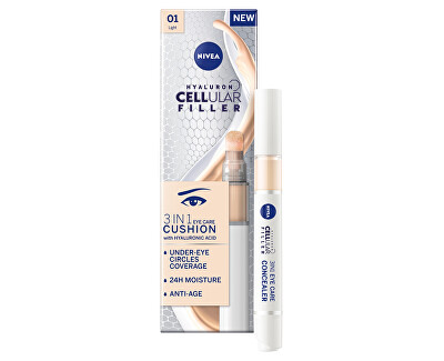 Tónovací oční krém v houbičce 3v1 Hyaluron Cellular Filler (3 in 1 Eye Care Concealer) 4 ml