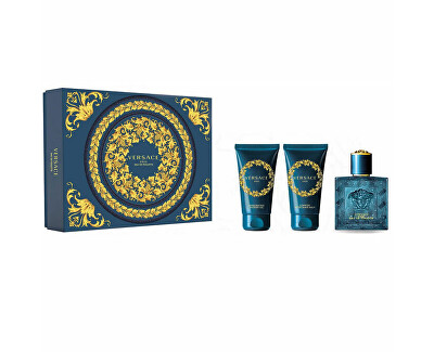 Eros - toaletní voda s rozprašovačem 50 ml + sprchový gel 50 ml + balzám po holení 50 ml