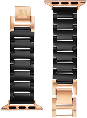 Anne Klein - Keramický tah pro Apple Watch 38/40/41 mm - Black WK/1010RGBK
