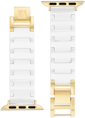 Anne Klein - Keramický tah pro Apple Watch 38/40/41 mm - White WK/1010GPWT38