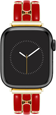 Anne Klein - Ocelový tah pro Apple Watch 38/40/41 mm - Gold/Red WK/1048GPRD38