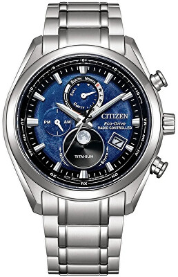 Citizen - Tsukiyomi Moonphase Eco-Drive Radio Controlled Super Titanium BY1010-81L