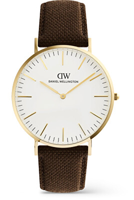 Daniel Wellington - Classic 40 Brown Canvas White G DW00100942