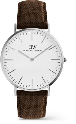 Daniel Wellington - Classic 40 Brown Canvas White S DW00100941