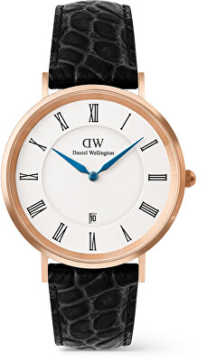 Daniel Wellington - Classic 40 Roman Numerals Black Croc Belly RG DW00100916