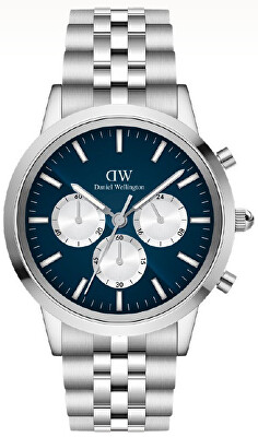 Daniel Wellington - Iconic 42 Chronograph Arch 5-Link Arctic Panda Silver DW00100874