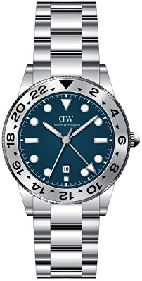 Daniel Wellington - Iconic GMT 40 Link Brushed Bezel Silver DW00100922