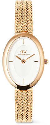 Daniel Wellington - Juliette Braided Mesh White Sunray Rose Gold DW00100883