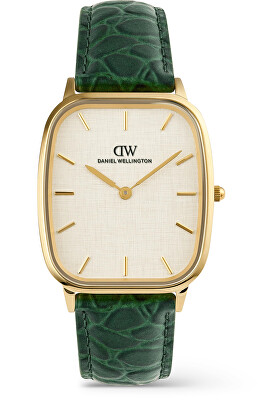 Daniel Wellington - Marlon 32x36.30 Green Croc Belly Linen Off-White DW00100954