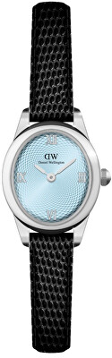 Daniel Wellington - Ophelia Mini 22x25,5 Black Lizard Ice Blue Guilloché S DW00100896