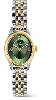 Daniel Wellington - Ophelia Mini 25,5x22 Beans Link Two-Tone Emerald G S DW00101017