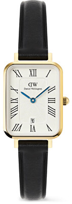 Daniel Wellington - Quadro 20x26 Roman Numerals Date Sheffield White Gold DW00100865