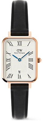 Daniel Wellington - Quadro 20x26 Roman Numerals Date Sheffield White Rose Gold DW00100862